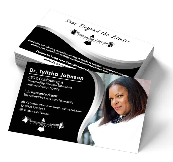 Client Sample Business Cards for Brand Strategist Dr. Tylisha Johnson
