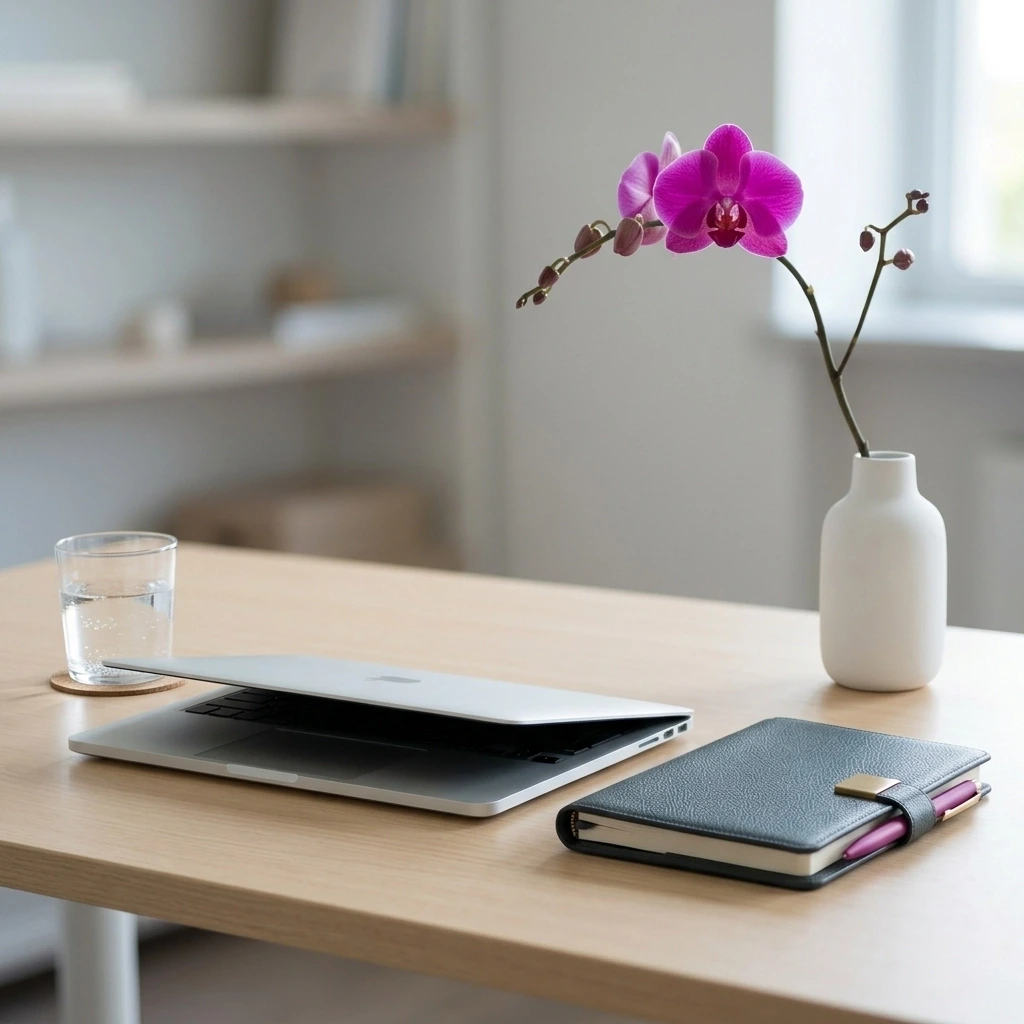 A minimalist workspace showing clarity and professional focus